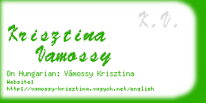 krisztina vamossy business card